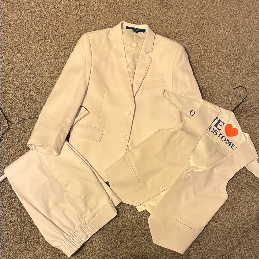 Perry Ellis Kids White Suit Set